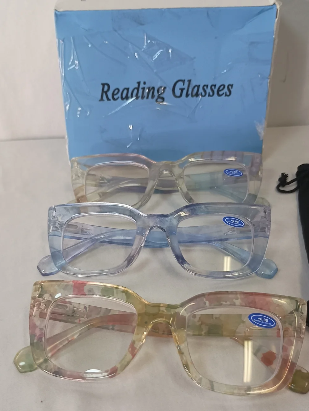3-Piece Women’s Cat Eye Reading Glasses Blue Light Protection Eyewear